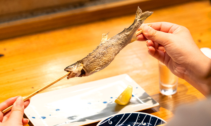 食べようとしている手元